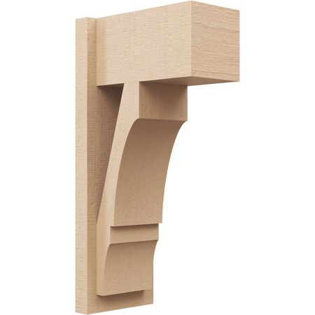 Ekena Millwork 7 1/2-in W x 12-in D x 24-in H Balboa Block Rough Cedar Woodgrain TimberThane Outlooker, Primed Tan OUTUR075X12X24BOA44RCPR